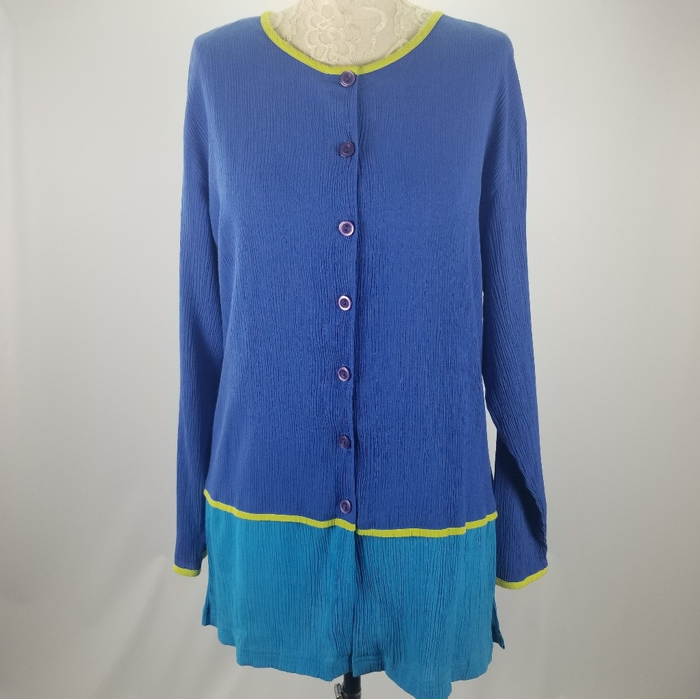Diane Von Fursternberg Color Block Tunic Large